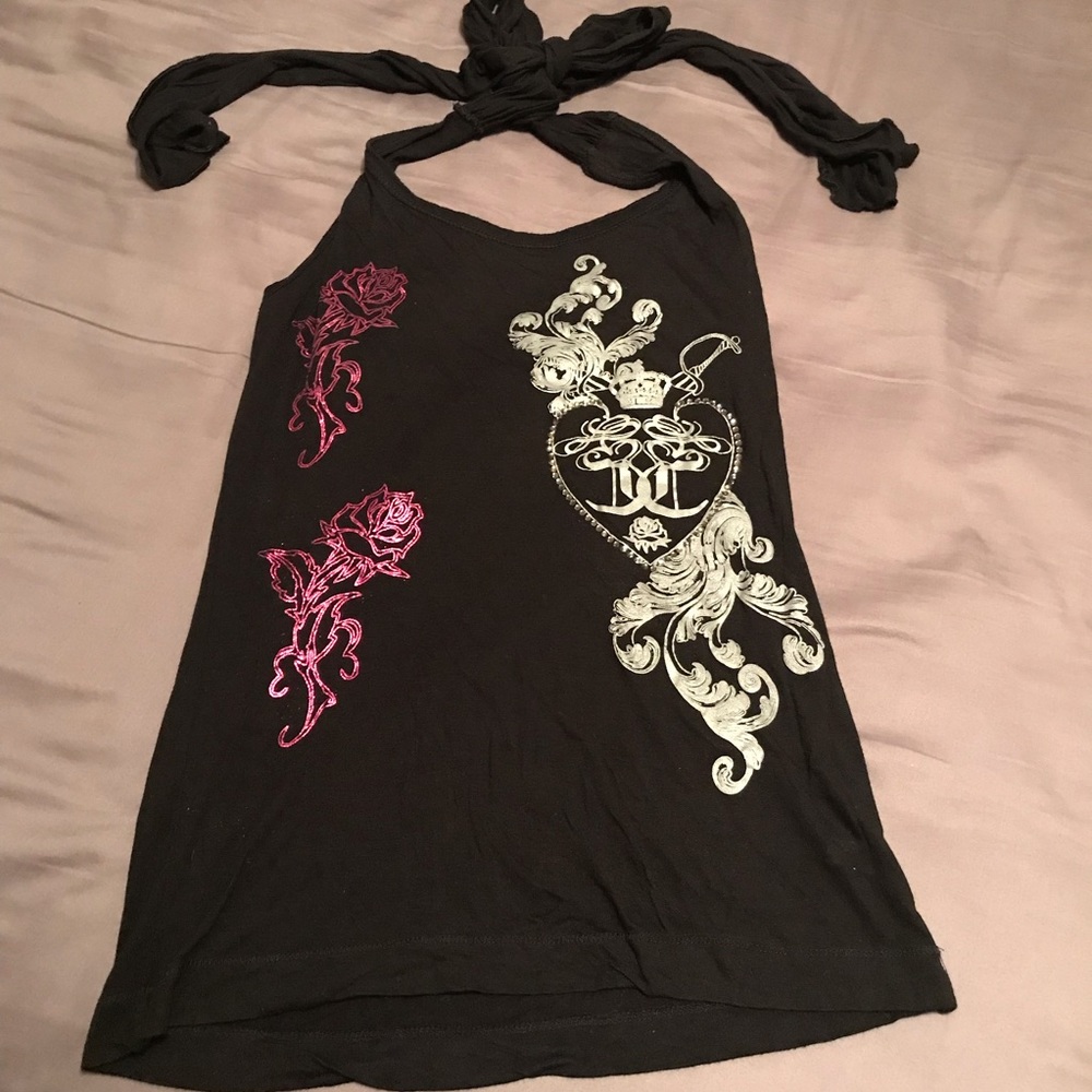 Chopper Couture Black Halter Tank Size M